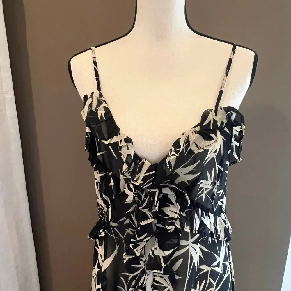NWT Express Kimonos Sheer Long Line Brown & Tan Top or Cover Up  Size M/L - Picture 2 of 14